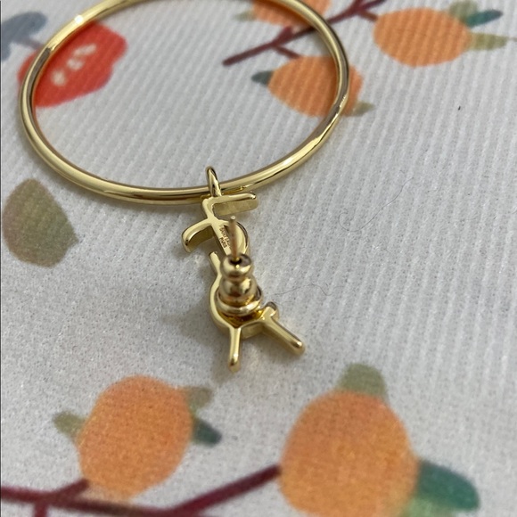 Saint Laurent Large Gold Hoop Earrings - Picture 4 of 7